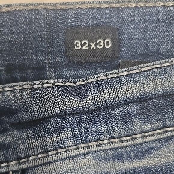 BKE Buckle Mens Jake Straight Jeans Sz 32x30 (32x28) Stretch Whiskered Denim - Picture 7 of 11